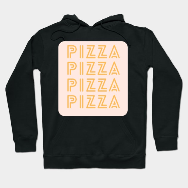 Pizza Text Design in Yellow Hoodie by BloomingDiaries